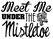 Vel Strijkletters Kerst Meet Me Under The Mistletoe Nylon Grip Zwart - afb. 2