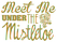 Vel Strijkletters Kerst Meet Me Under The Mistletoe Rainbow Regenboog Folie - afb. 2