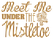 Vel Strijkletters Kerst Meet Me Under The Mistletoe Mirror Goud - afb. 2