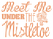 Vel Strijkletters Kerst Meet Me Under The Mistletoe Mirror Rood - afb. 2