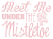 Vel Strijkletters Kerst Meet Me Under The Mistletoe Mirror Roze - afb. 2