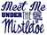 Vel Strijkletters Kerst Meet Me Under The Mistletoe Flex Donker Marine Blauw - afb. 2