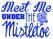 Vel Strijkletters Kerst Meet Me Under The Mistletoe Design Carbon Blauw - afb. 2