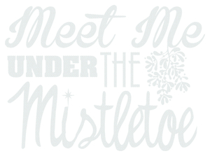 Vel Strijkletters Kerst Meet Me Under The Mistletoe Design Carbon Wit - afb. 2