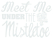 Vel Strijkletters Kerst Meet Me Under The Mistletoe Design Carbon Wit - afb. 2