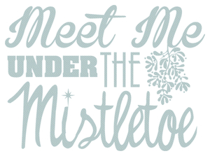 Vel Strijkletters Kerst Meet Me Under The Mistletoe Design Carbon Zilver - afb. 2