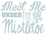 Vel Strijkletters Kerst Meet Me Under The Mistletoe Design Carbon Zilver - afb. 2