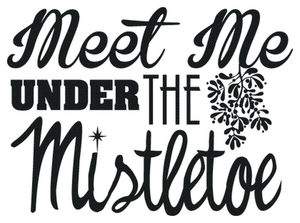 Vel Strijkletters Kerst Meet Me Under The Mistletoe Design Carbon Zwart - afb. 2