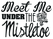 Vel Strijkletters Kerst Meet Me Under The Mistletoe Design Carbon Zwart - afb. 2