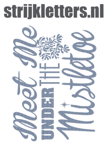 Vel Strijkletters Kerst Meet Me Under The Mistletoe Design Jeans - afb. 1