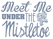 Vel Strijkletters Kerst Meet Me Under The Mistletoe Design Jeans - afb. 2