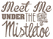Vel Strijkletters Kerst Meet Me Under The Mistletoe Design Leger - afb. 2