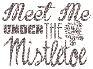 Vel Strijkletters Kerst Meet Me Under The Mistletoe Design Luipaard - afb. 2