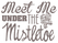 Vel Strijkletters Kerst Meet Me Under The Mistletoe Design Luipaard - afb. 2