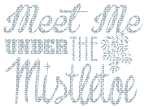 Vel Strijkletters Kerst Meet Me Under The Mistletoe Design Metaalpop - afb. 2