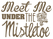 Vel Strijkletters Kerst Meet Me Under The Mistletoe Design Panter - afb. 2