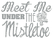 Vel Strijkletters Kerst Meet Me Under The Mistletoe Design Zebra - afb. 2