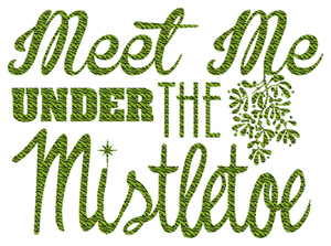 Vel Strijkletters Kerst Meet Me Under The Mistletoe Design Zebra Groen - afb. 2