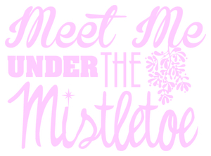 Vel Strijkletters Kerst Meet Me Under The Mistletoe Metallics Roze Metallic - afb. 2