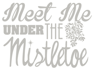 Vel Strijkletters Kerst Meet Me Under The Mistletoe Flex Heather Grijs - afb. 2