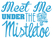 Vel Strijkletters Kerst Meet Me Under The Mistletoe Flex Hemelblauw - afb. 2