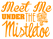 Vel Strijkletters Kerst Meet Me Under The Mistletoe Flex Neon Oranje - afb. 2