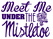 Vel Strijkletters Kerst Meet Me Under The Mistletoe Flex Aubergine - afb. 2