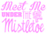 Vel Strijkletters Kerst Meet Me Under The Mistletoe Flex Neon Roze - afb. 2