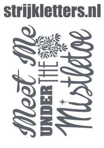 Vel Strijkletters Kerst Meet Me Under The Mistletoe Flex Licht Graphiet - afb. 1