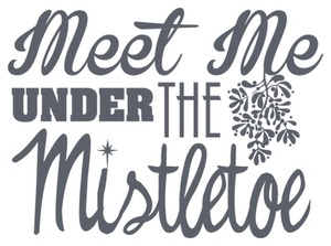 Vel Strijkletters Kerst Meet Me Under The Mistletoe Flex Licht Graphiet - afb. 2