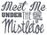 Vel Strijkletters Kerst Meet Me Under The Mistletoe Flex Licht Graphiet - afb. 2