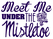 Vel Strijkletters Kerst Meet Me Under The Mistletoe Flex Marine Blauw - afb. 2