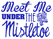 Vel Strijkletters Kerst Meet Me Under The Mistletoe Flex Middel Blauw - afb. 2