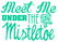 Vel Strijkletters Kerst Meet Me Under The Mistletoe Flex Aquagroen - afb. 2