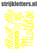 Vel Strijkletters Kerst Meet Me Under The Mistletoe Flex Neon Geel - afb. 1
