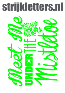Vel Strijkletters Kerst Meet Me Under The Mistletoe Flex Neon Groen - afb. 1