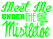 Vel Strijkletters Kerst Meet Me Under The Mistletoe Flex Neon Groen - afb. 2