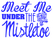 Vel Strijkletters Kerst Meet Me Under The Mistletoe Flex Pacific Blauw - afb. 2