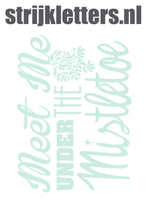 Vel Strijkletters Kerst Meet Me Under The Mistletoe Flex Pastel Groen - afb. 1