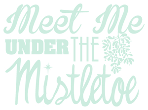 Vel Strijkletters Kerst Meet Me Under The Mistletoe Flex Pastel Groen - afb. 2