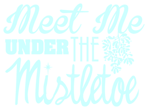Vel Strijkletters Kerst Meet Me Under The Mistletoe Flex Baby Blauw - afb. 2