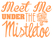 Vel Strijkletters Kerst Meet Me Under The Mistletoe Flex Pastel Oranje - afb. 2