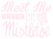 Vel Strijkletters Kerst Meet Me Under The Mistletoe Flex Pastel Roze - afb. 2