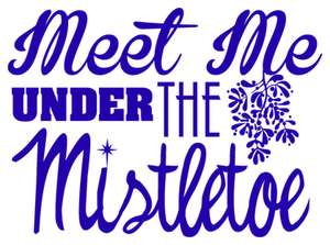 Vel Strijkletters Kerst Meet Me Under The Mistletoe Flex Royal Blauw - afb. 2
