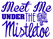 Vel Strijkletters Kerst Meet Me Under The Mistletoe Flex Royal Blauw - afb. 2