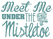 Vel Strijkletters Kerst Meet Me Under The Mistletoe Flex Turquoise - afb. 2