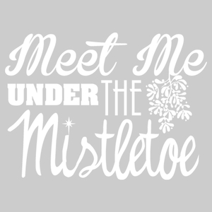 Vel Strijkletters Kerst Meet Me Under The Mistletoe Flex Wit - afb. 2