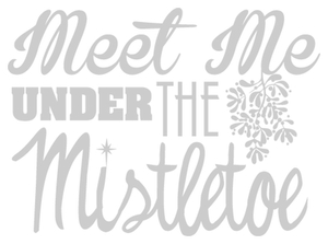 Vel Strijkletters Kerst Meet Me Under The Mistletoe Flex Zilver - afb. 2