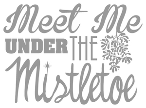 Vel Strijkletters Kerst Meet Me Under The Mistletoe Flock Donker Grijs - afb. 2