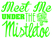 Vel Strijkletters Kerst Meet Me Under The Mistletoe Flock Neon Groen - afb. 2